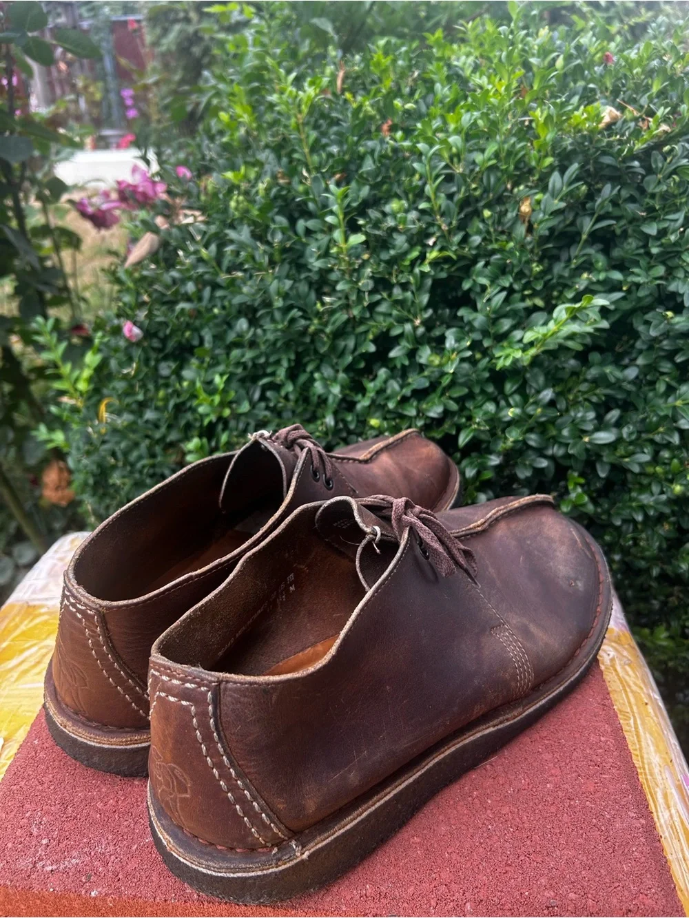 Clark’s Desert Trek Men’s Brown Leather Chukka Boots Size 11.4